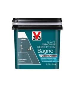 Smalto multi-materiale rinnovare perfection - bagno - blu petrolio satinato - 0,75 litri